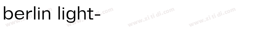 berlin light字体转换